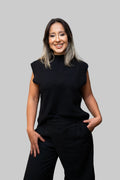 Blusa Gola Alta em Tricot Preta