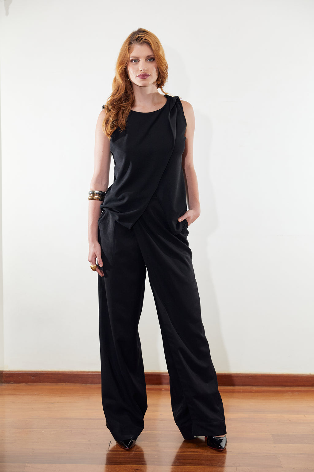 Blusa de Sobreposição em Malha